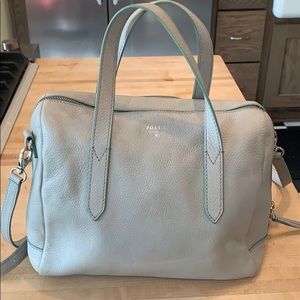 Fossil purse satchel light blue
